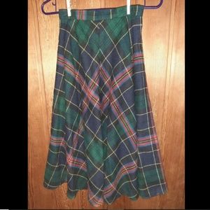 VTG 70's College Town Women's 5/6 Tartan Skirt